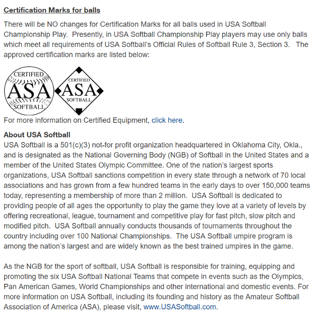 Bat List & Certification